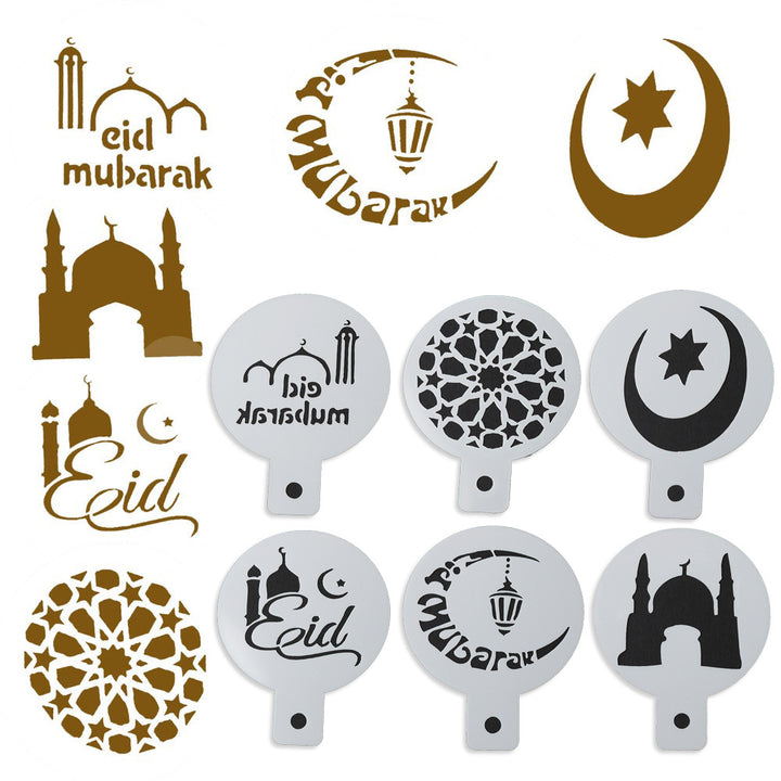 Eid Mubarak Festival Ramadan Cake Decoration Spray Flower Mould