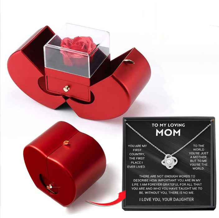 Fashion Jewelry Box with Eternal Rose Necklace - Gamo