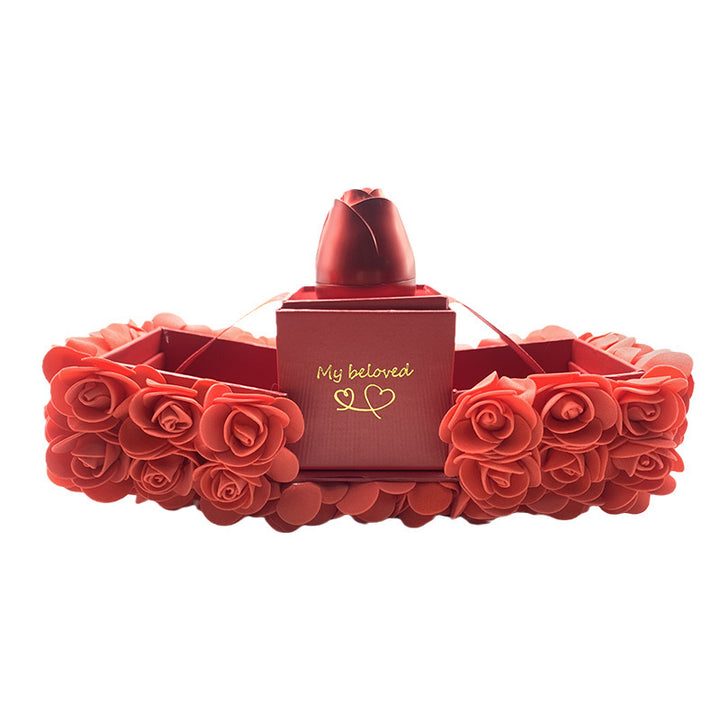 Valentines Day Gift Soap Rose Jewelry Box Set