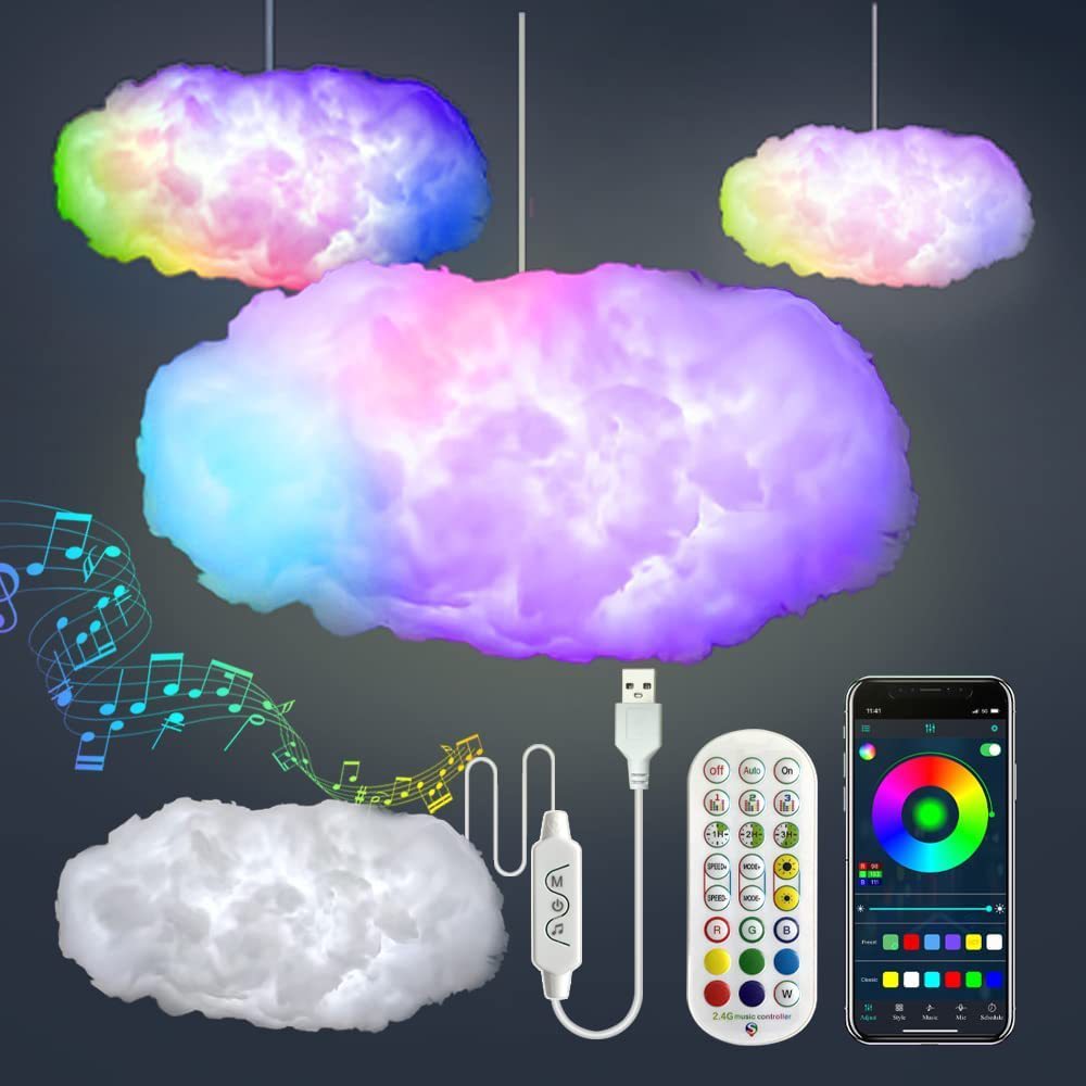 USB Cloud Light: Musik-Synchronisation und 3D RGBIC