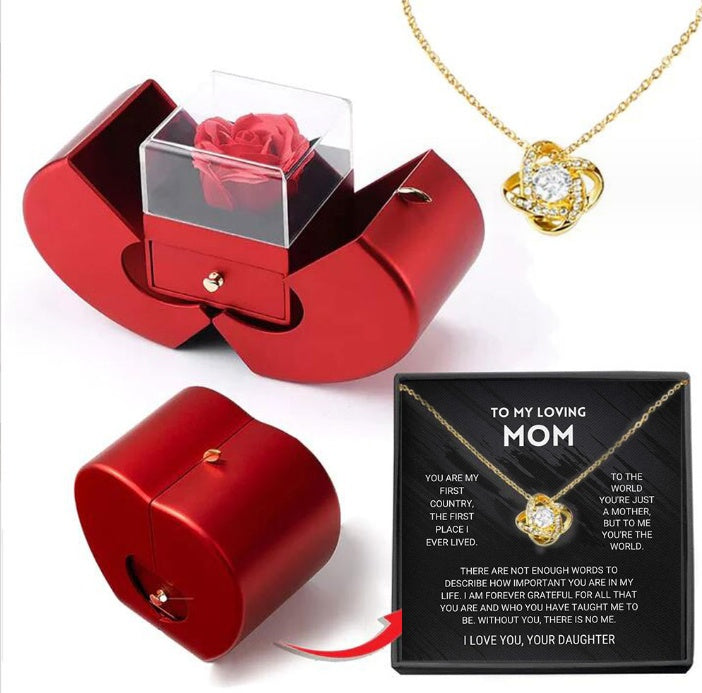 Fashion Jewelry Box with Eternal Rose Necklace - Gamo