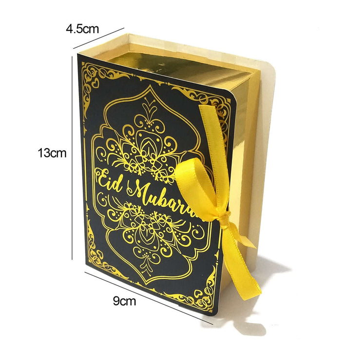 "Geschenkbox mit Koran-Elementen – Edles Ramadan-Ornament, ideal als Geschenk und stilvolle Dekoration für Ramadan, Eid und andere islamische Feiertage, vereint traditionelle Koran-Motive mit modernem Design."