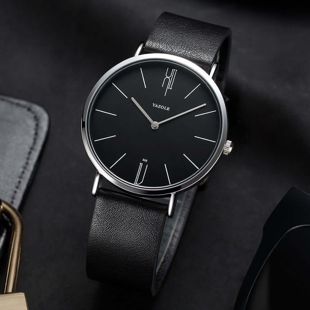 "Einfache Herren wasserdichte Quarzuhr – Minimalistische und stilvolle Armbanduhr mit wasserfestem Design, langlebigem und präzisem Uhrwerk, perfekt für den Alltag, Business und Freizeit."