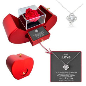Fashion Jewelry Box with Eternal Rose Necklace - Gamo