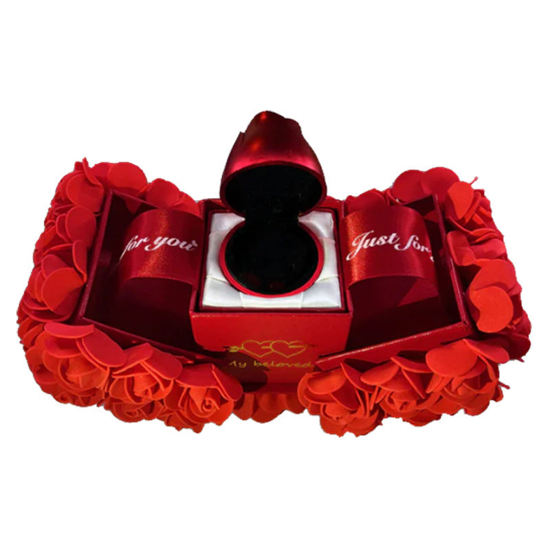 Valentines Day Gift Soap Rose Jewelry Box Set