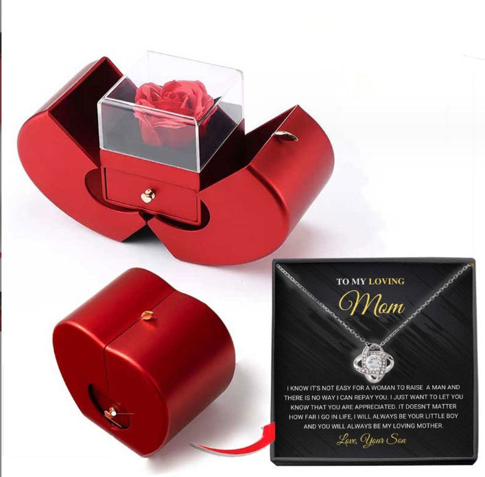 Fashion Jewelry Box with Eternal Rose Necklace - Gamo