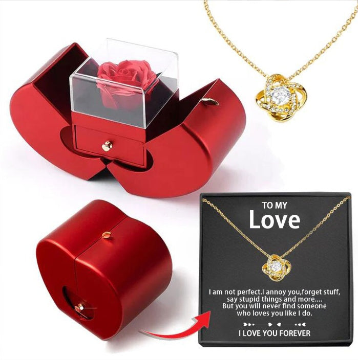 Fashion Jewelry Box with Eternal Rose Necklace - Gamo