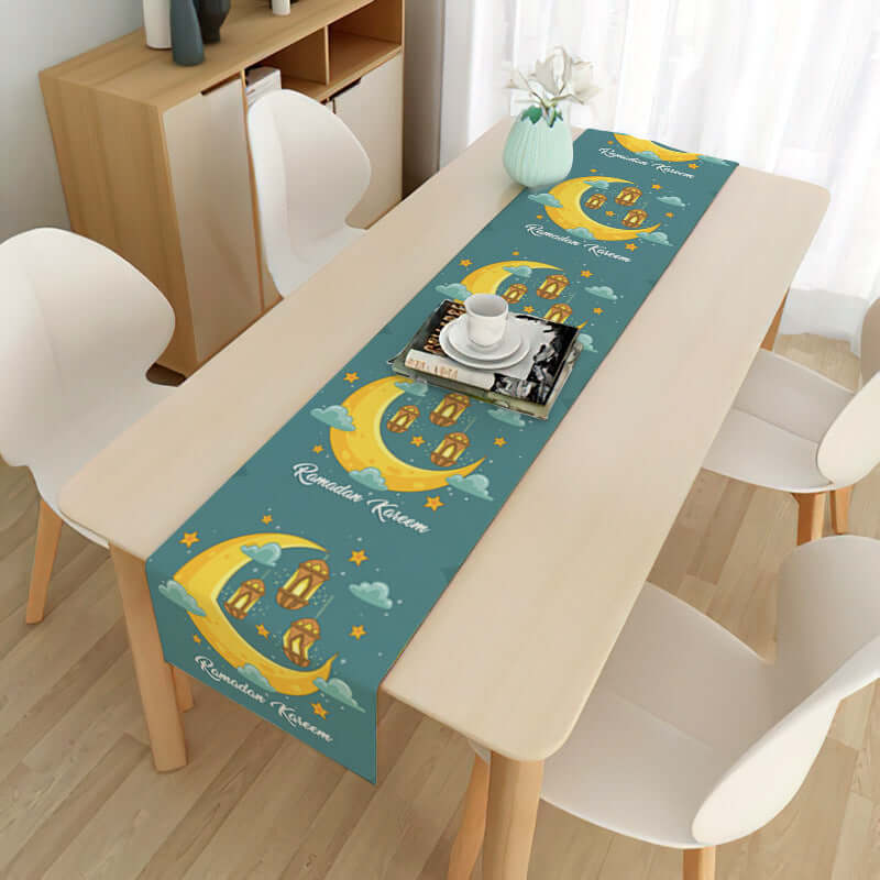 Home Muslim Ramadan Decorative Cloth Table Flag