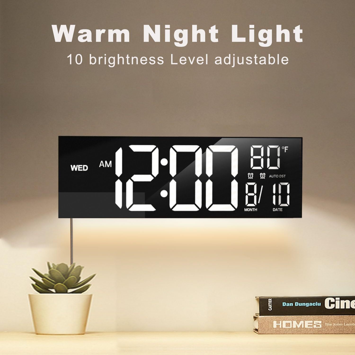 Large Digital Wall Clock - Gamo